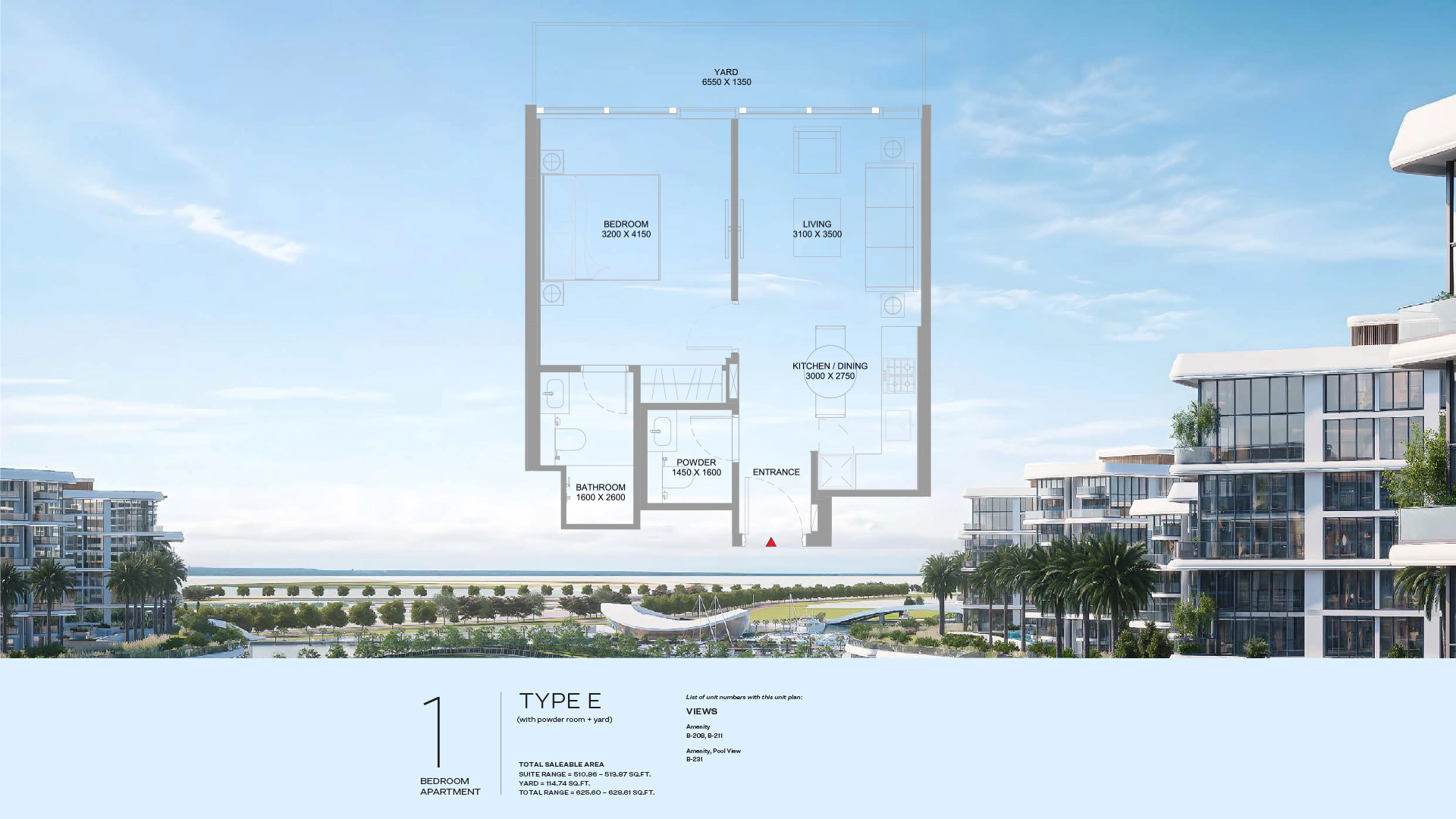 1 BR - Type A